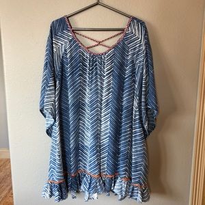Tigerlily Blue Stripe Dress. Size: Small.